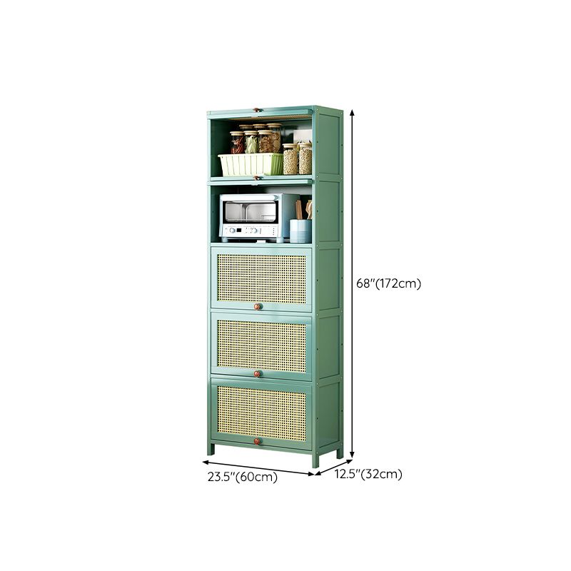 Green Bamboo Kitchen Server Glam Dining Server for Living Room