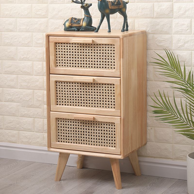 Contemporary Natural Storage Chest Soft-Close Drawers Wood Chest