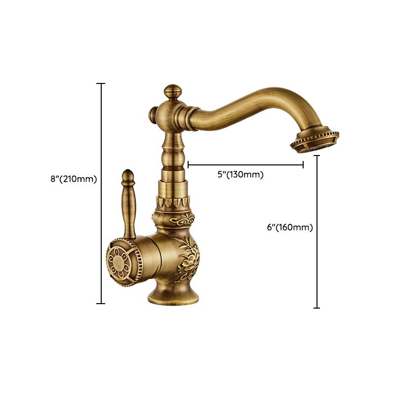 Brass Traditional Wide Spread Bathroom Faucet Lever Lavatory Faucet