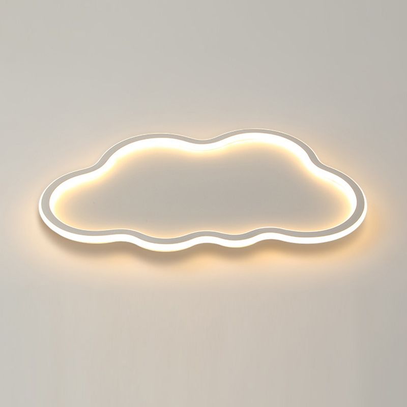 Minimalism Flush Mount Cloud Metal LED Ceiling Light Fixture for Bedroom