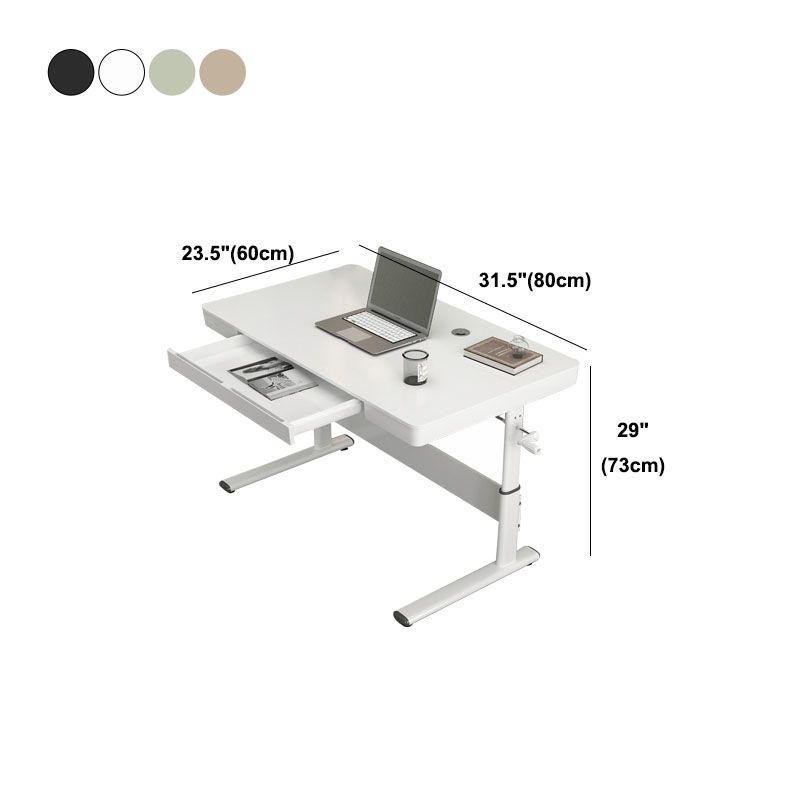 Hight Adjustable Writing Desk Bedroom White Trestle Table Leg Rectangular Desk