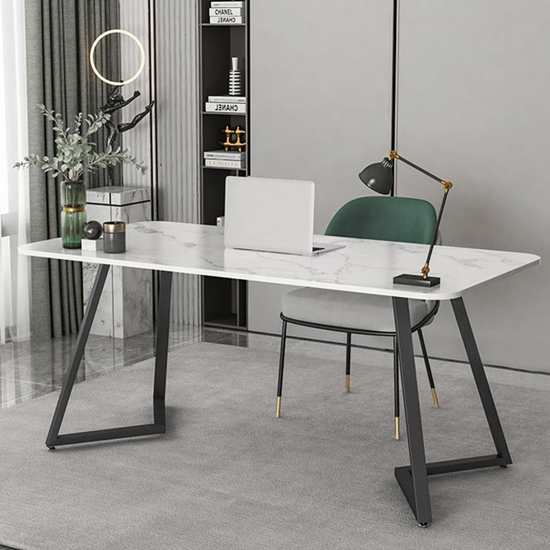 29"H Industrial Writing Desk Rectangular Office Desk for Office