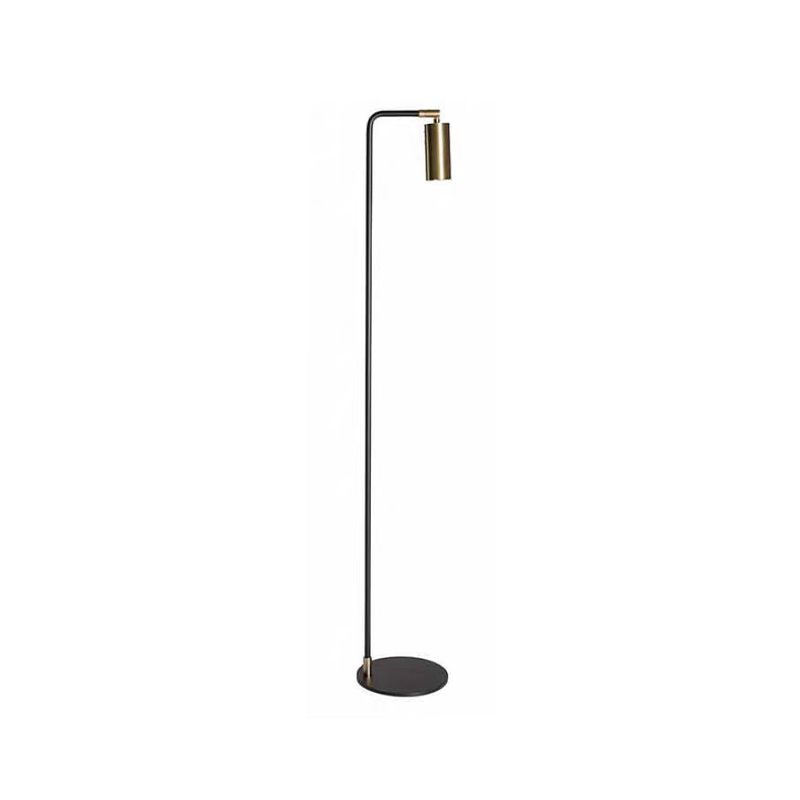 Simplicity Cylinder Standing Light Metallic 1 Head Bedside Floor Reading Lamp in Black and Gold