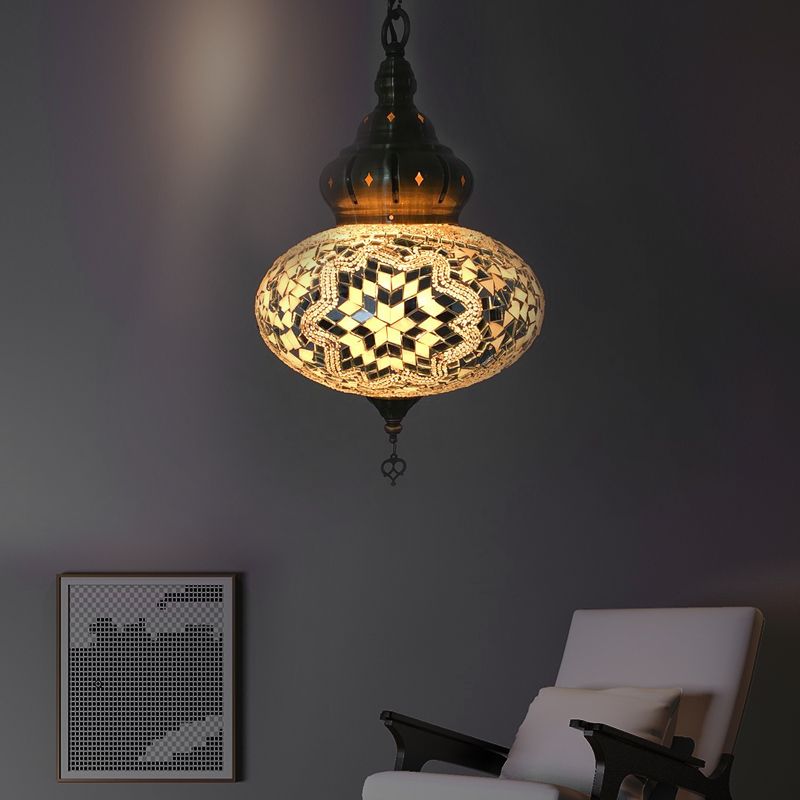 Sferische plafondlamp Vintage Wit/rood/blauw glas 1/5 bollen Hanglampje Lamp voor koffiehuis