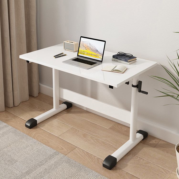 Modern Style Rectangle Office Desk T-shape Base Task Desk for Bedroom