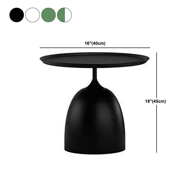 Medieval Modern Style Round Metal Table with Pedestal Base Side Table