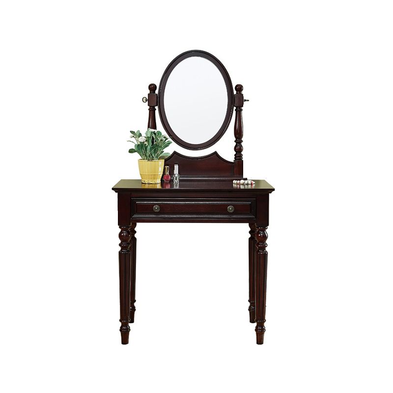 Traditional Style Solid Wood with Drawers White/dark Coffee/walnut Dressing Table