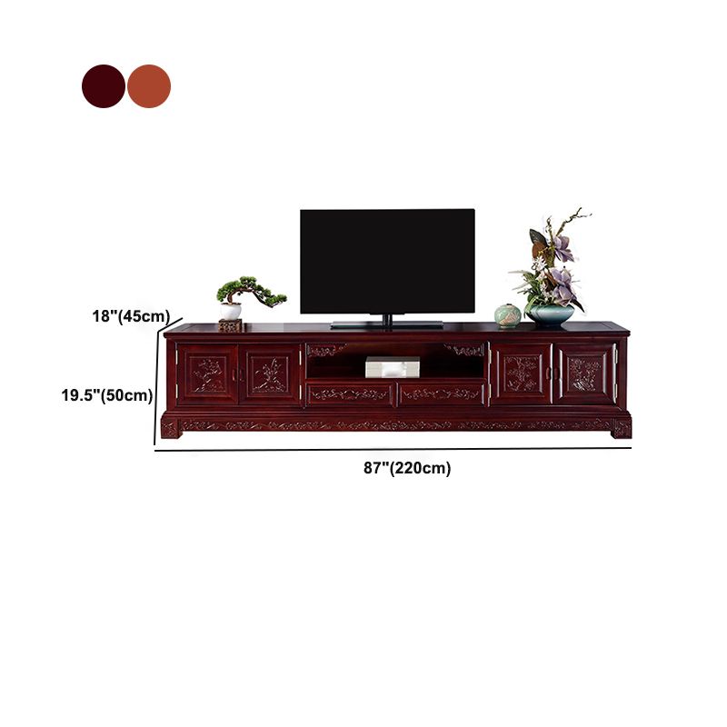 Wooden TV Cabinet Classical Storage TV Stand for Living Room