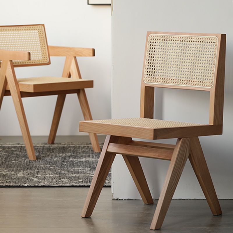 Armless Dining Chairs Modern Solid Wood Side Chairs for Dining Room