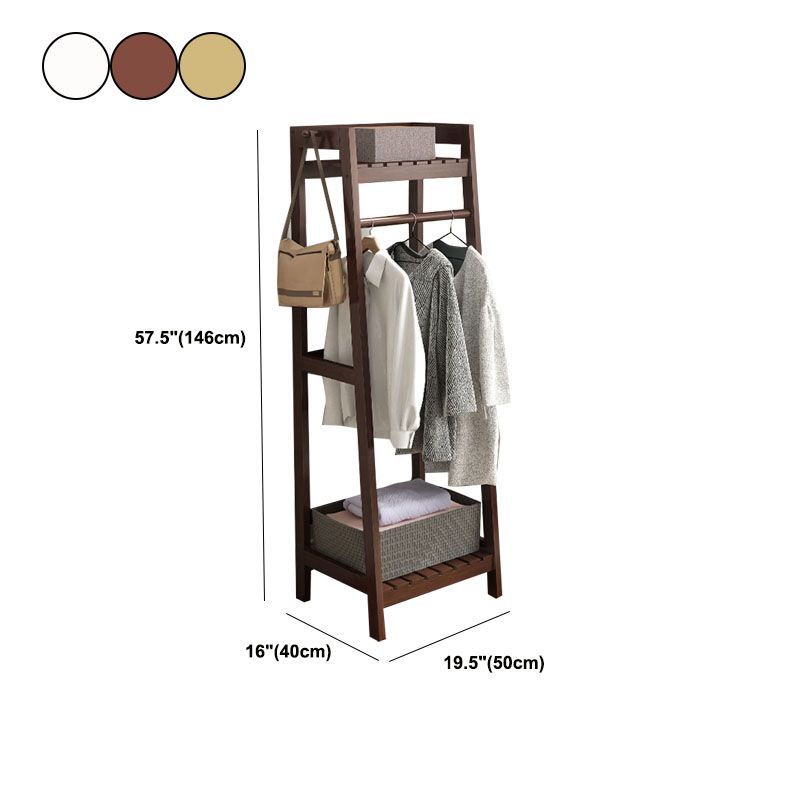 Modern Hall Stand with Hooks and Storage Shelf Hall Tree Engineered Wood Coat Rack