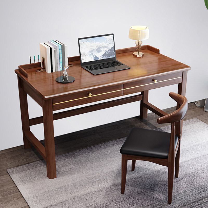 Bedroom Office Desk Solid Wood Writing Desk with Drawers , 31.5" H