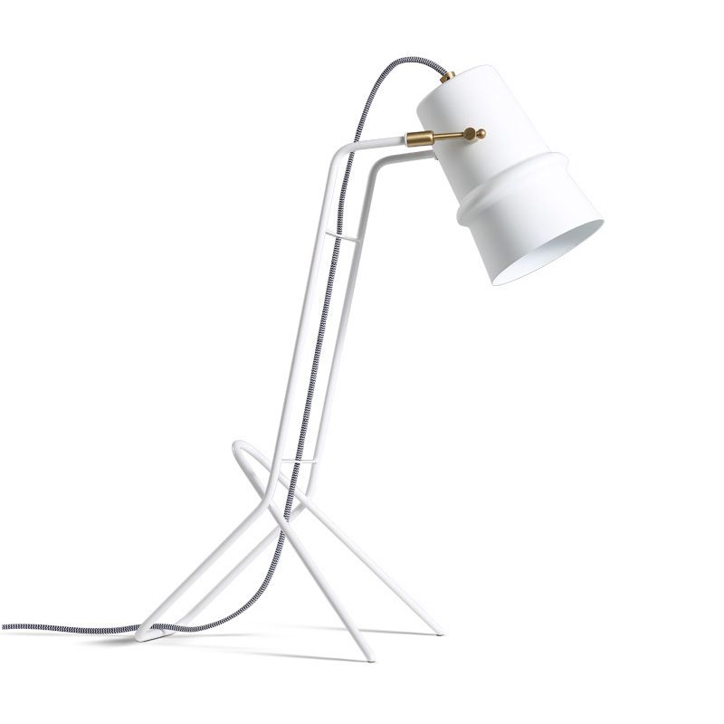 Lampada da comodino ampio bagliore metallo contemporaneo 1 lampadina di lettura luce in bianco