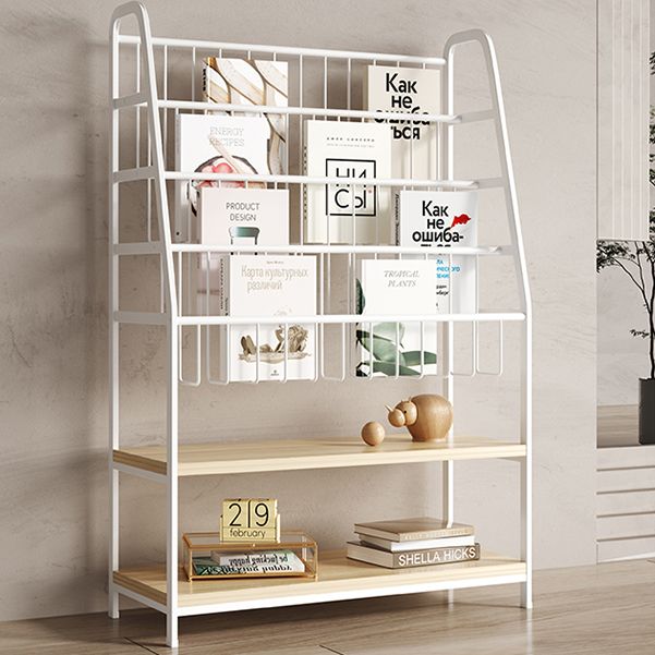 Contemporary Open Back Metal Bookshelf Freestanding Toy Organizer