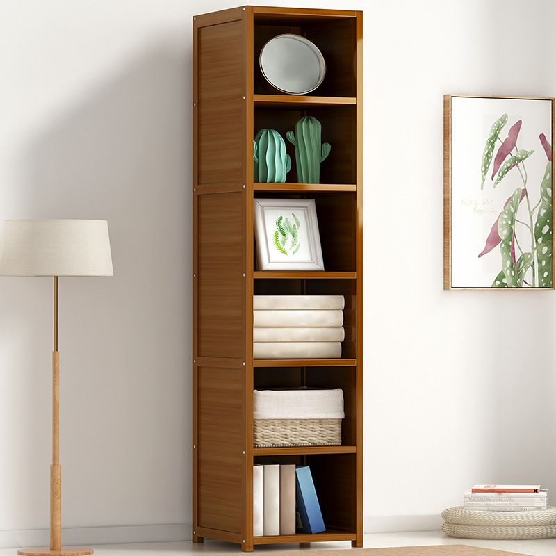 Bamboo Bookshelf Modern Style Bookcase for Home Office 12" W X 15.5" D