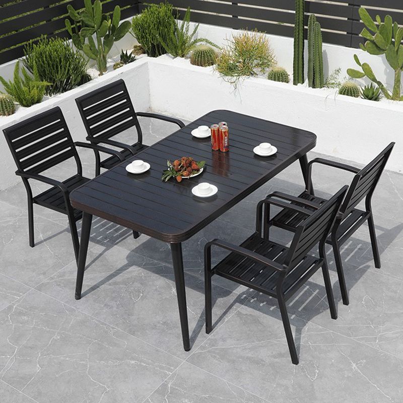 Modern Aluminium Waterproof Courtyard Table Geometric Outdoor Table