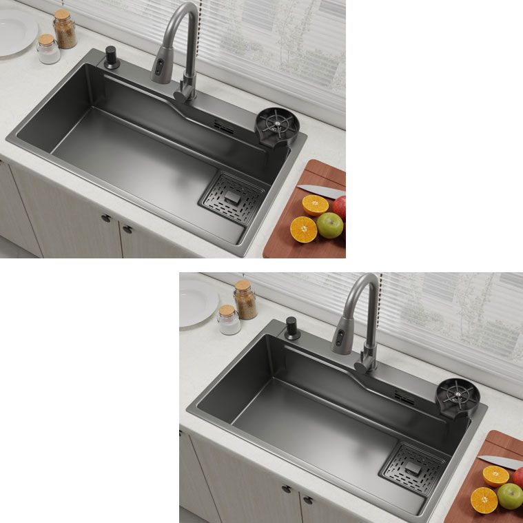 Contemporary Style Kitchen Sink Stainless Steel Corrosion Resistant Kitchen Sink