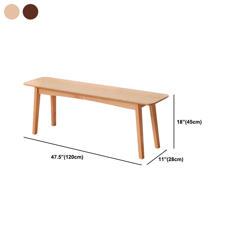 11 Inch Wide Contemporary Seating Bench Solid Wood Beech Bench