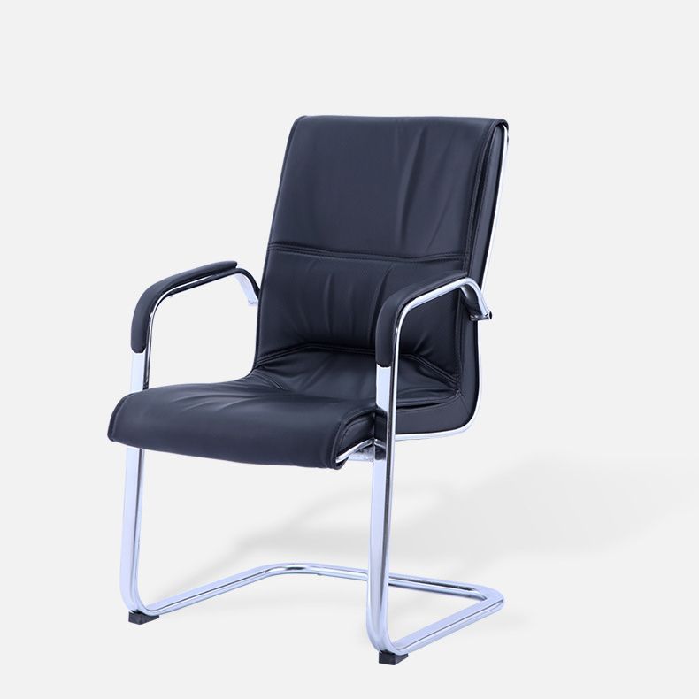 Contemporary PU Computer Chair Faux Leather and Chrome Frame Office Chair