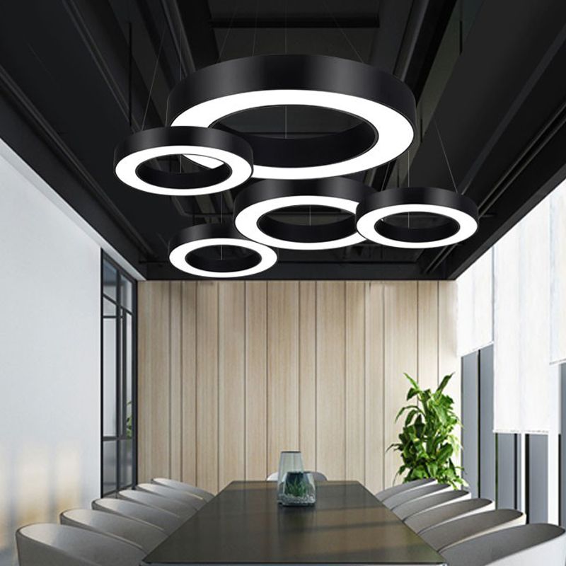 Modern Simple Hanging Light Circle Pendant Lighting Fixture for Meeting Room