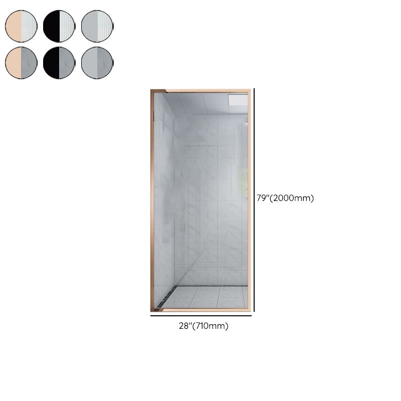 White Shower Bath Door Framed Single Fixed Clear Shower Door