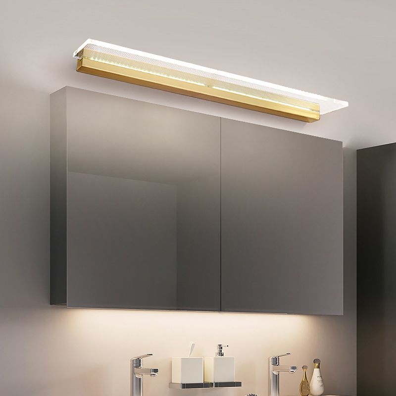 Contemporary Bath Bar Vanity Lighting Golden LED Light for Bathroom