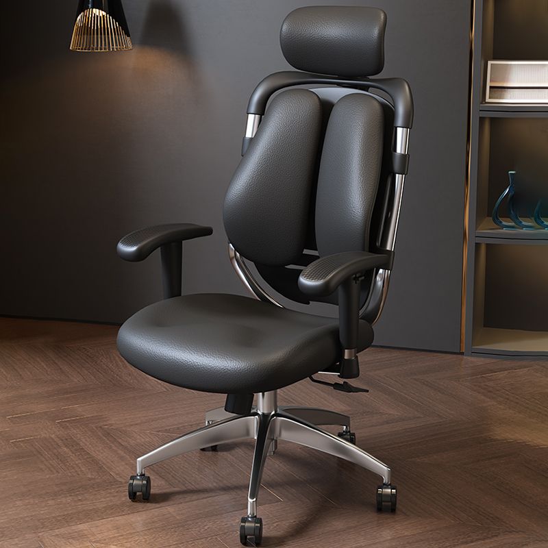 Faux Leather Working Chair Modern High Back Arm Home Office Chair