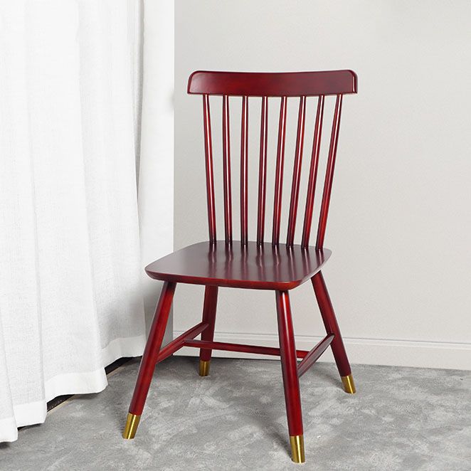 Contemporary Wood Chair Windsor Back Side Chair in Matte Finish for Home