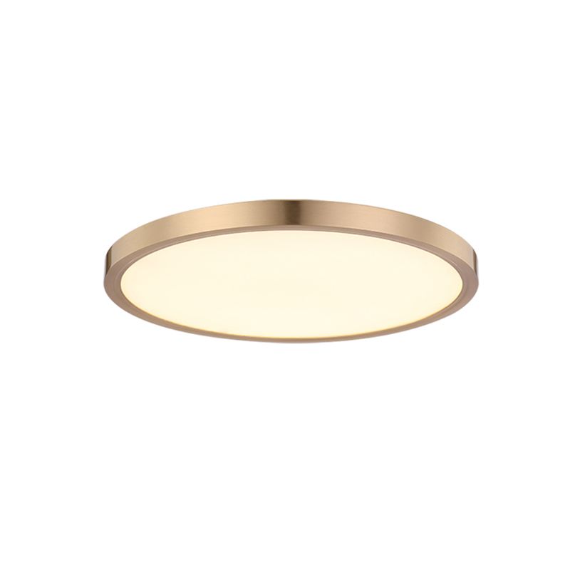 Metal LED Modern Flush Mount Circle Shape Ceiling Light with Acrylic Shade for Living Room