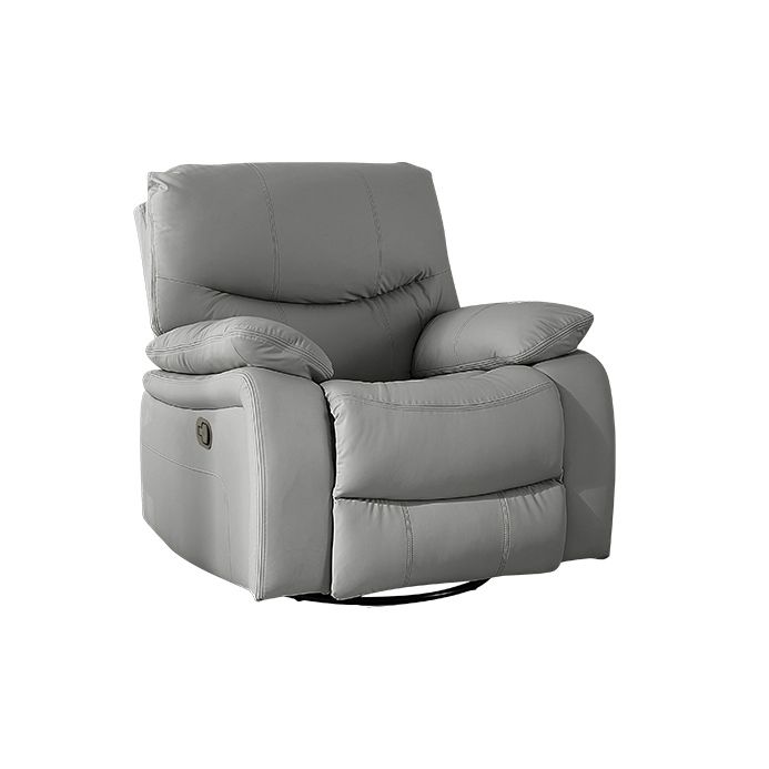 Contemporary Standard Recliner Metal Swivel Rocker Indoor Solid Color