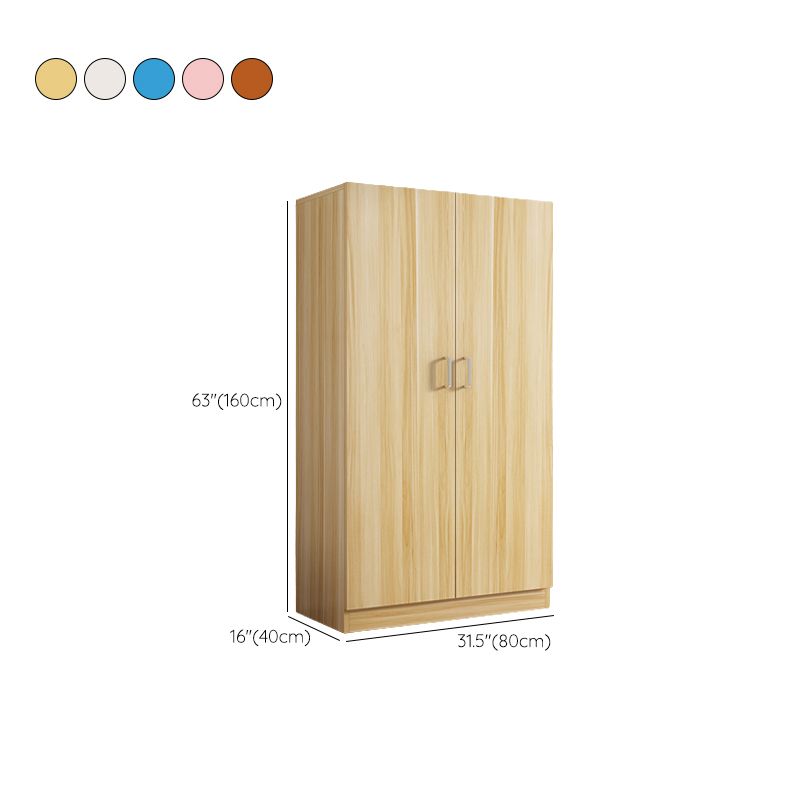 Matte Modern Kids Closet Wooden Glossy Coat Locker with Garment Rod