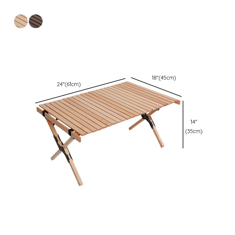 Modern Beech Wood Folding Table Outdoor Removable Camping Table