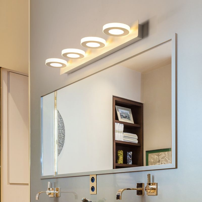 Luz de espejo múltiple estilo moderno de tocador de estilo simple para el baño