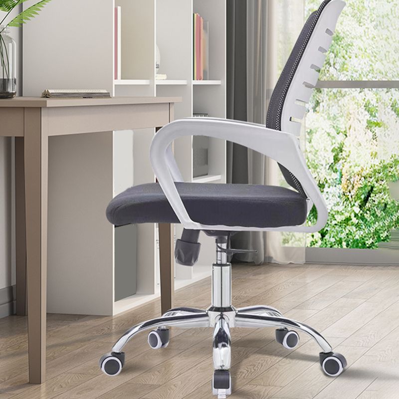 Fixed Arms Office Chair No Distressing Ergonomic Modern Desk Chair