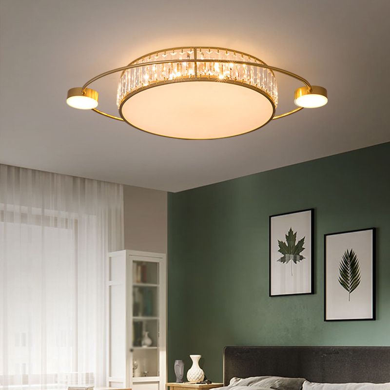 Modern Geometric Ceiling Light Crystal Multiple-Light Flush Ceiling Lights