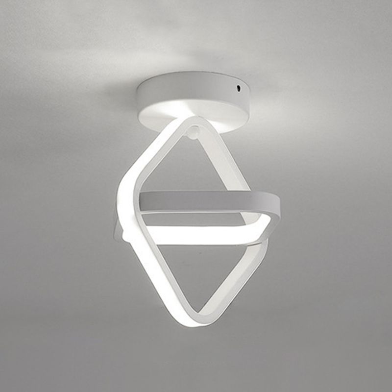 Geometric Shade 2-Lights Modern Style Flush Mount Ceiling Lighting Fixture