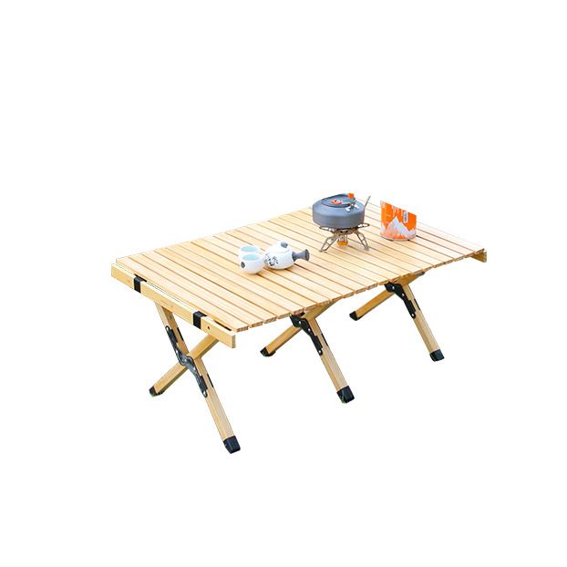 Modern Beech Wood Folding Table Outdoor Solid Wood Camping Table