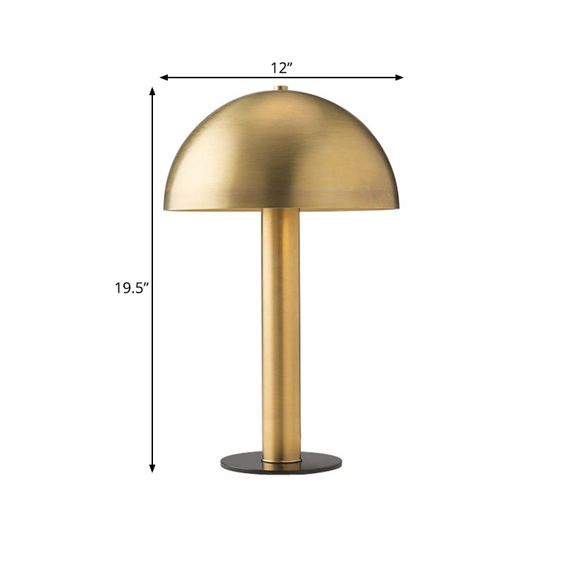 Gold Finish Mushroom Night Table Light Postmodern Iron Desk Lampe mit Stecker Kabel