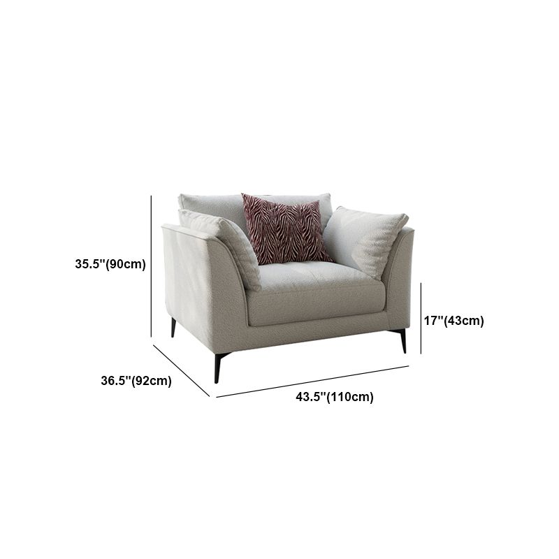 Contemporary Cushions Standard Pillow Top Arm Stationary Sofa