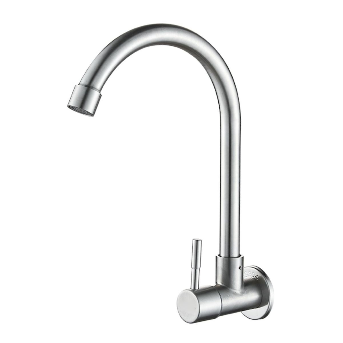 Modern Single Handle Kitchen Faucet Low Arc Wall Mounted Profile Faucet