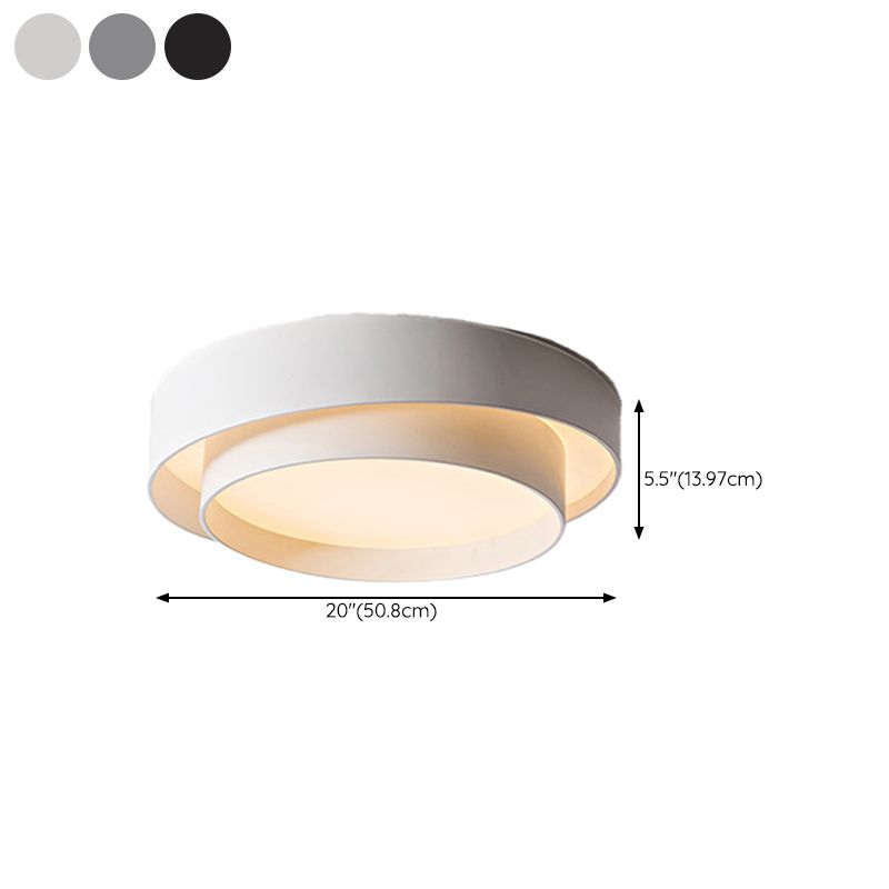 Metal Circular Flush Mount Fixture Simplicity 1 Light Flush Light Fixture