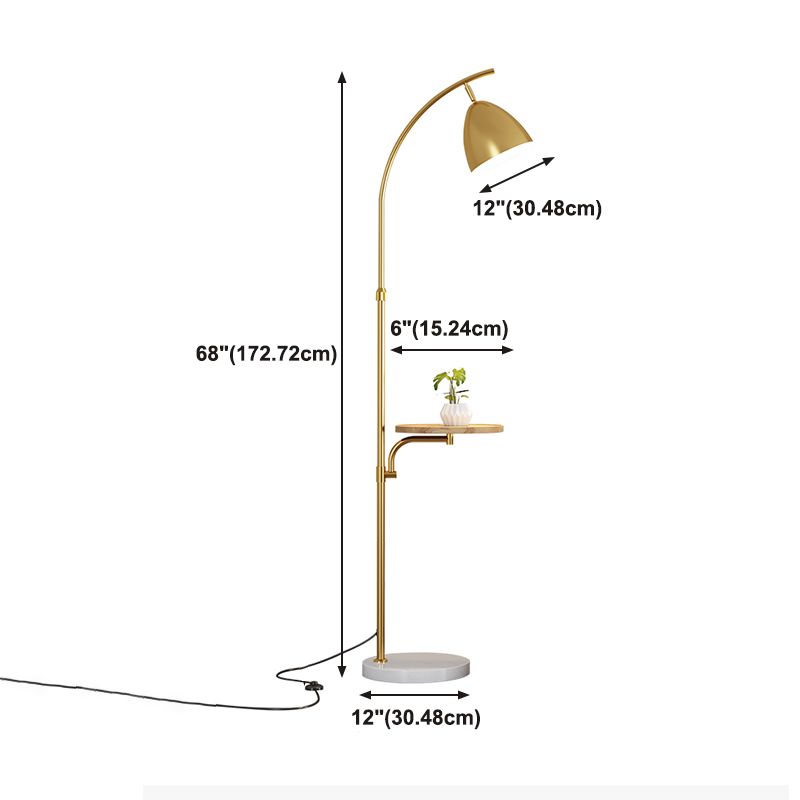 Lumière de planche rotatif de la lampe en fer nordique avec table de thé pour chambre