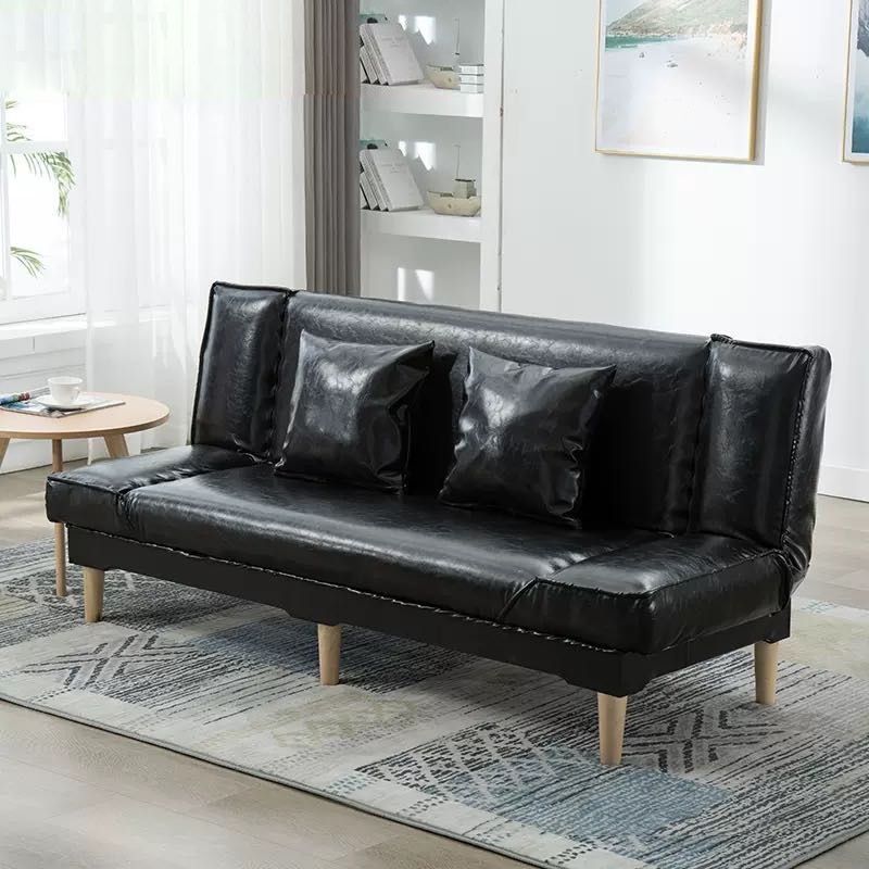 Sofe moderno de madera de madera macarrones con 4 patas con brazo convertible para la sala de estar para sala de estar