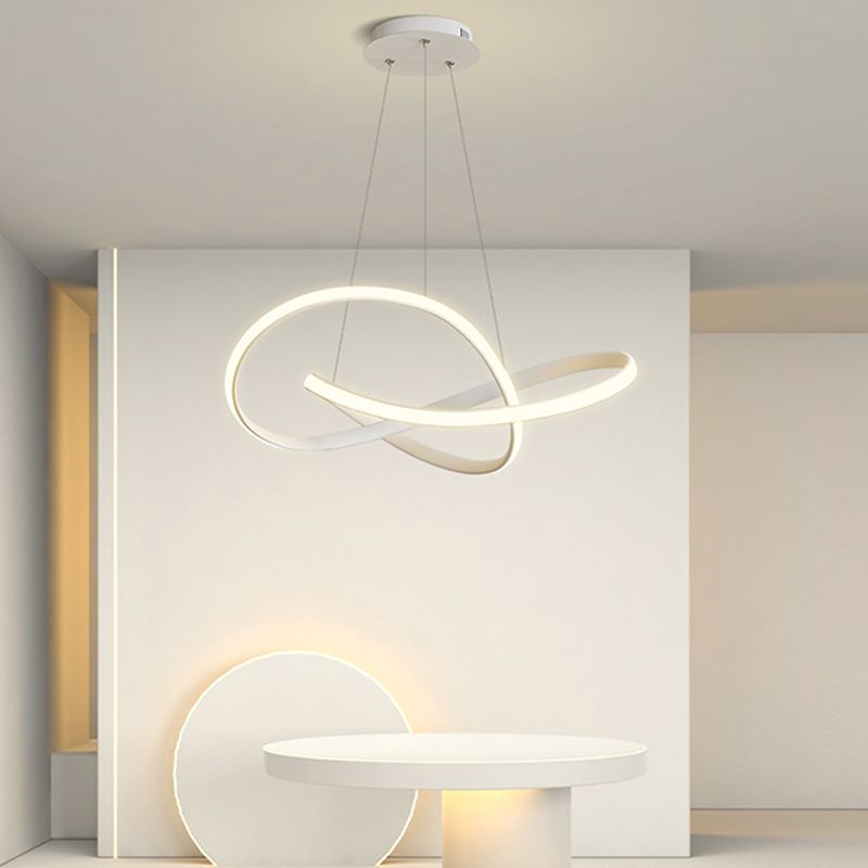 Modern Simple Chandelier Strip Shape Hanging Pendant Light Fixture for Bedroom