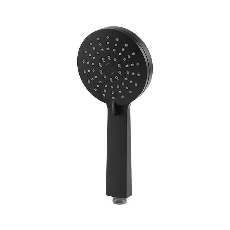 Contemporary Black Round Shower Head Combo Rain Fall Hand Shower