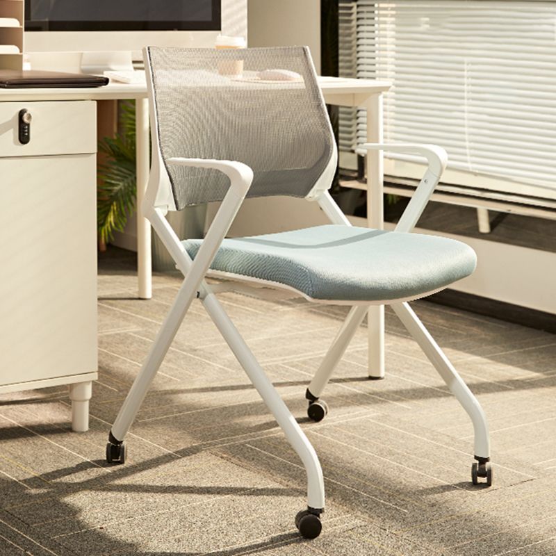 Fixed Arms Office Chair Modern Desk Chair with Wheels for Office