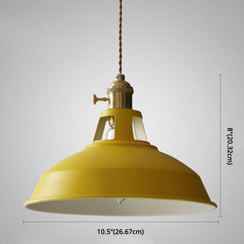 Macarons Industrial  Barn Shade Pendant Light Metal 1-Light Pendant Lighting for Restaurant