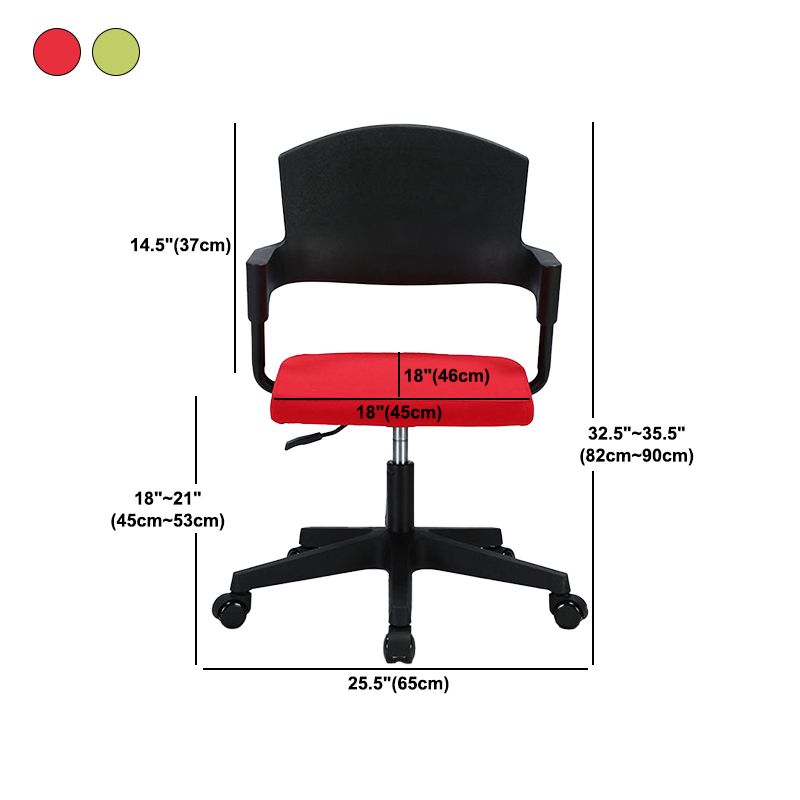 Contemporary Computer Chair Mid-Back Chair with Wheels Adjustable