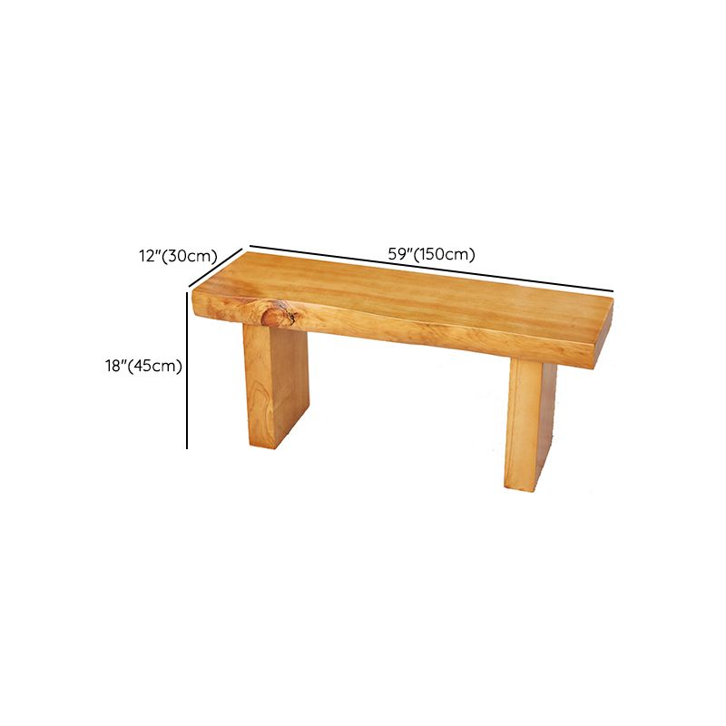 11.7-inch W Solid Wood Entryway Bench Modern Rectangle Seating Bench