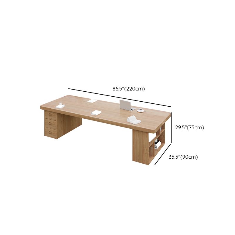 Rectangular Contemporary Writing Desk Living Room Solid Wood Office Desk