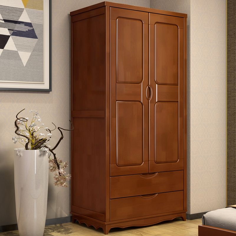 Matte Finish Rubberwood Storage Cabinet Traditional Cabinet for Home